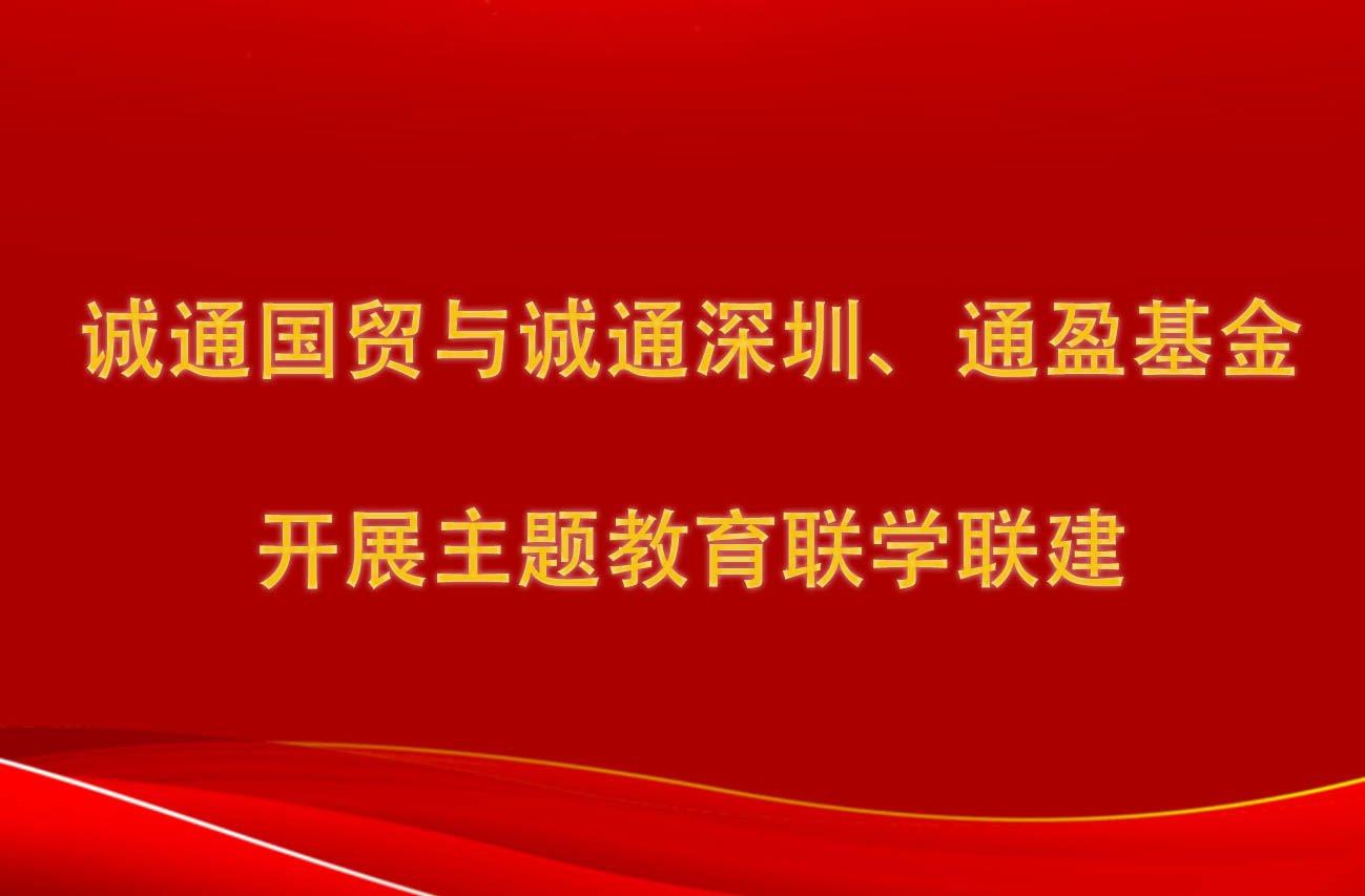 誠通國貿(mào)與誠通深圳、通盈基金開展主題教育聯(lián)學(xué)聯(lián)建
